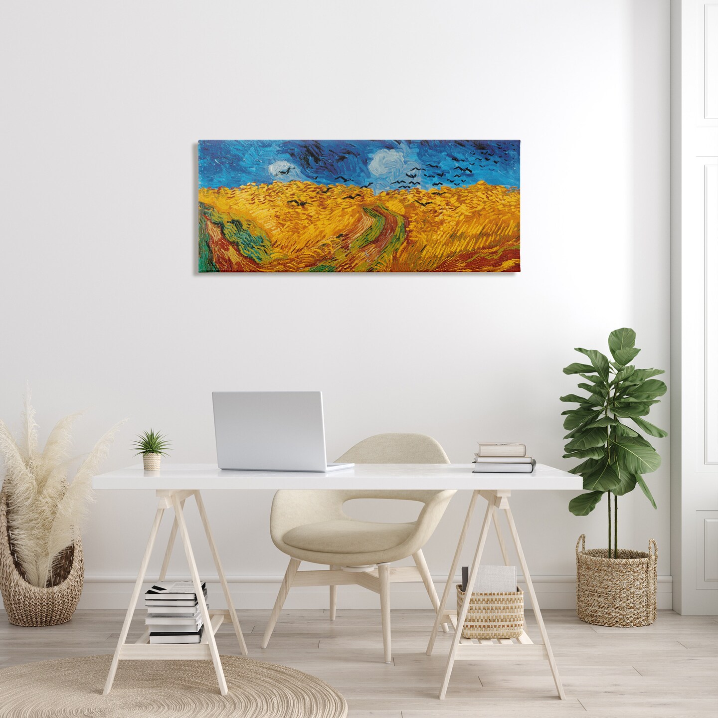 Stupell Industries Wheat Field with Crows Classic Canvas Wall Art