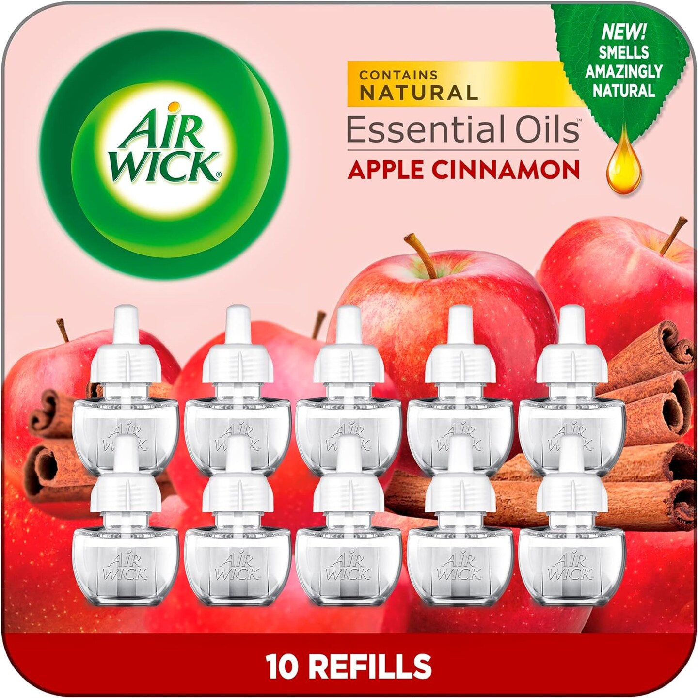 Plug-in Scented Oil Refill, 10 count, Apple Cinnamon, Air Freshener, Essential Oils, Fall Scent, Fall Decor