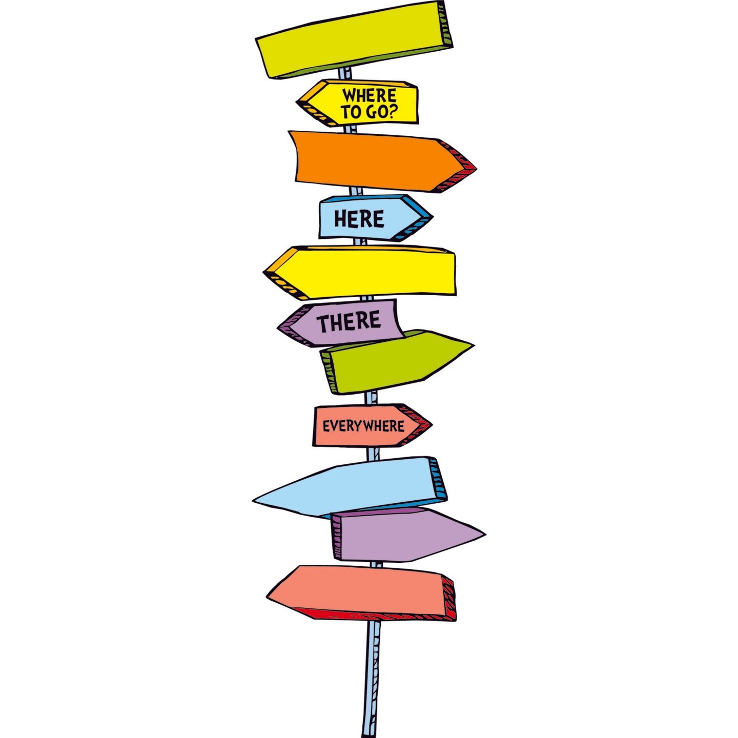 Dr. Seuss&#x2122; Blank Directional Signs Mini Bulletin Board Set