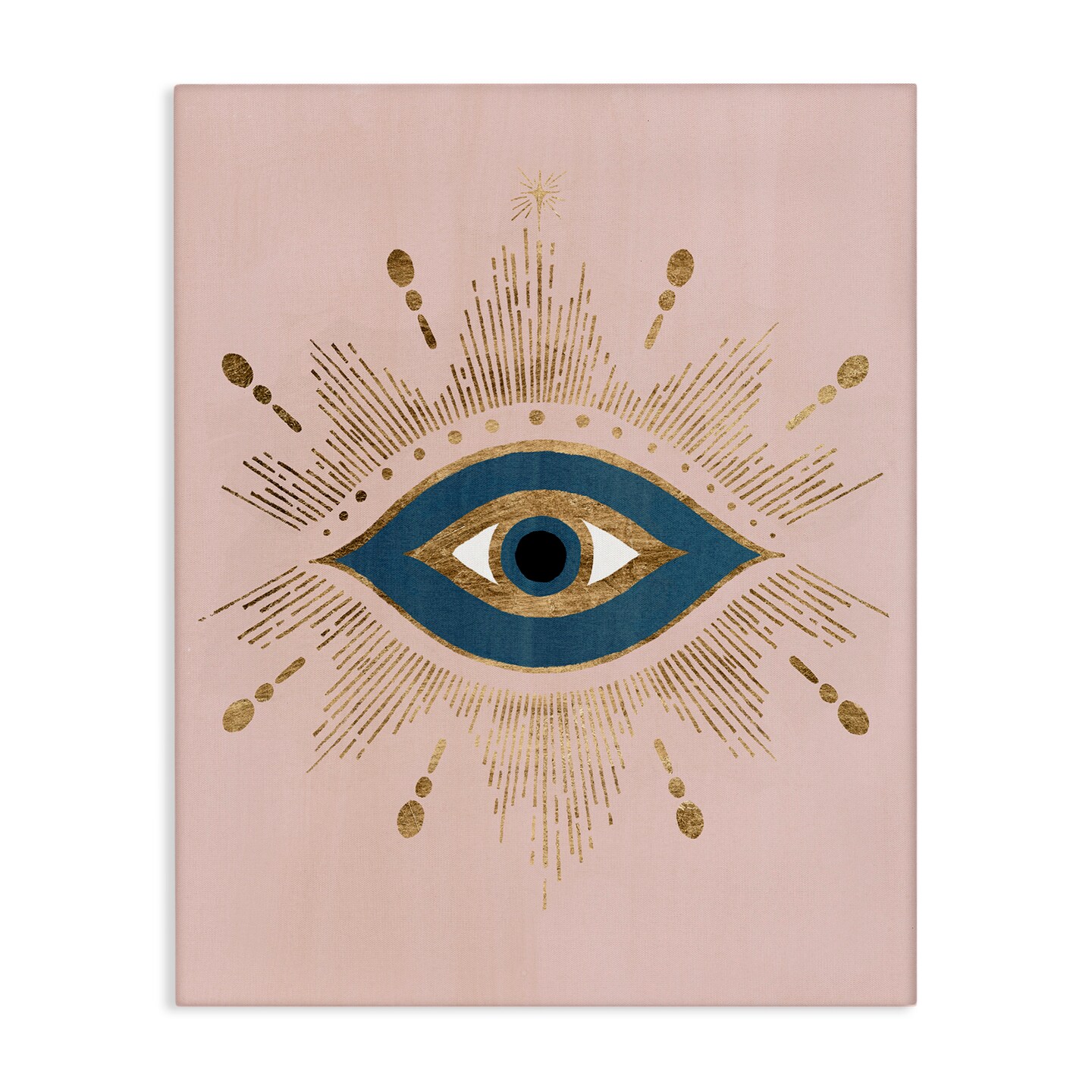 Stupell Industries Evil Eye Glam Boho Pattern Canvas Wall Art