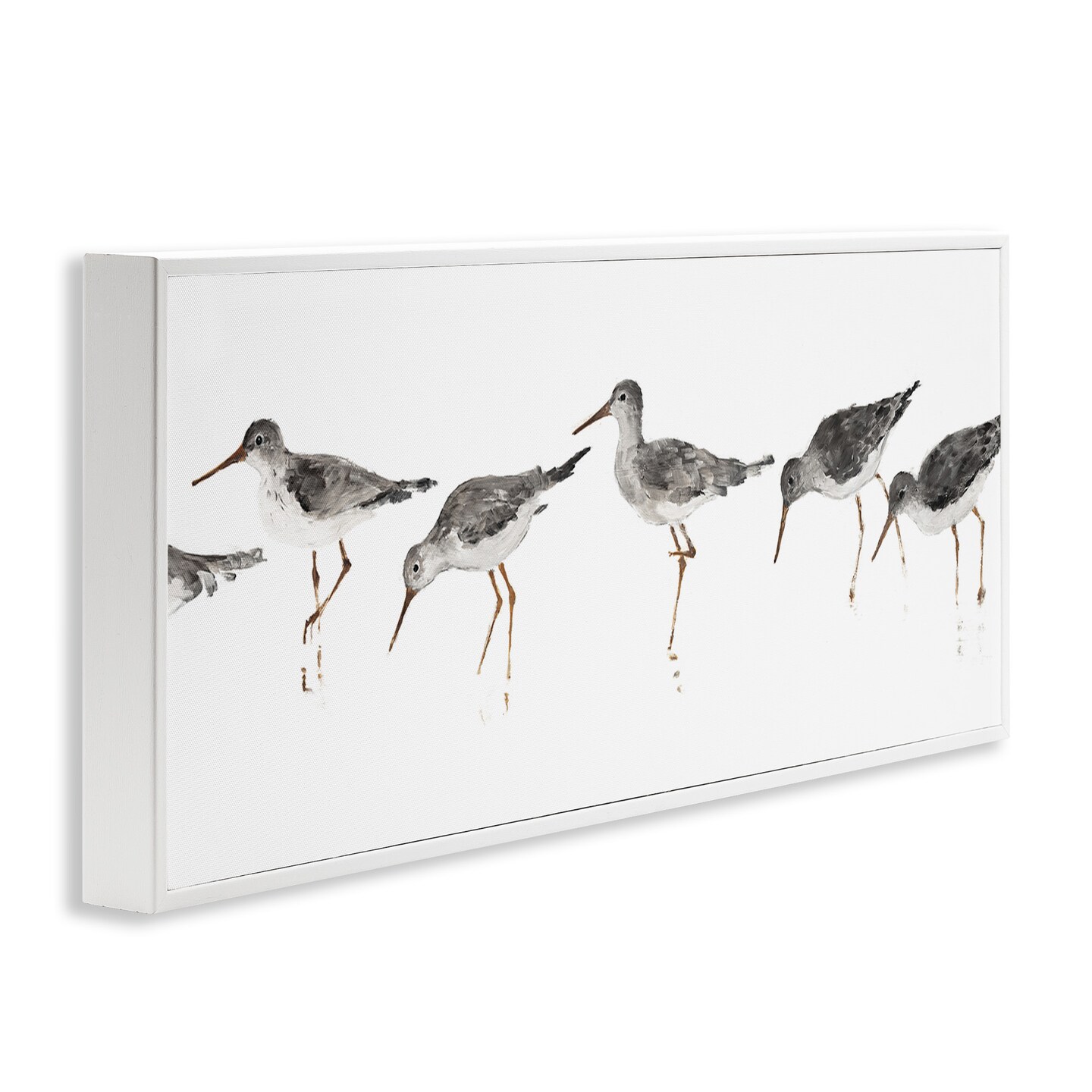 Stupell Industries Minimal Beach Bird Sandpipers Framed Giclee Art