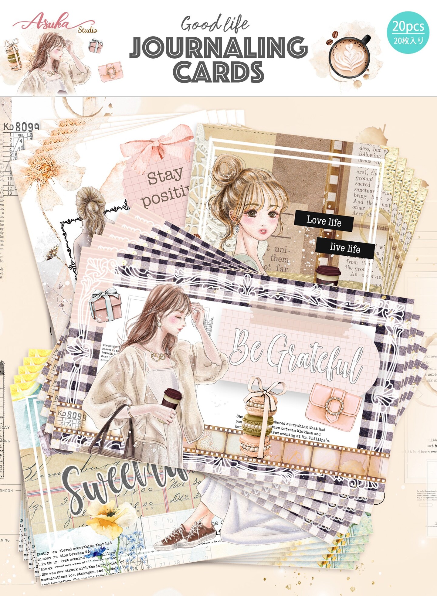 Asuka Studio Journal Card Pack 20/Pkg-Good Life