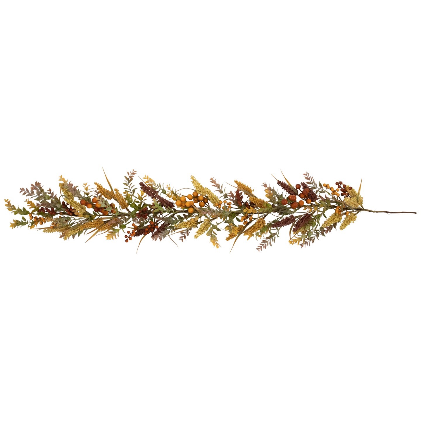 Northlight Real Touch&#x2122;&#xFE0F; Greenery and Berries Artificial Fall Harvest Garland - 5&#x27; x 10&#x22; - Unlit