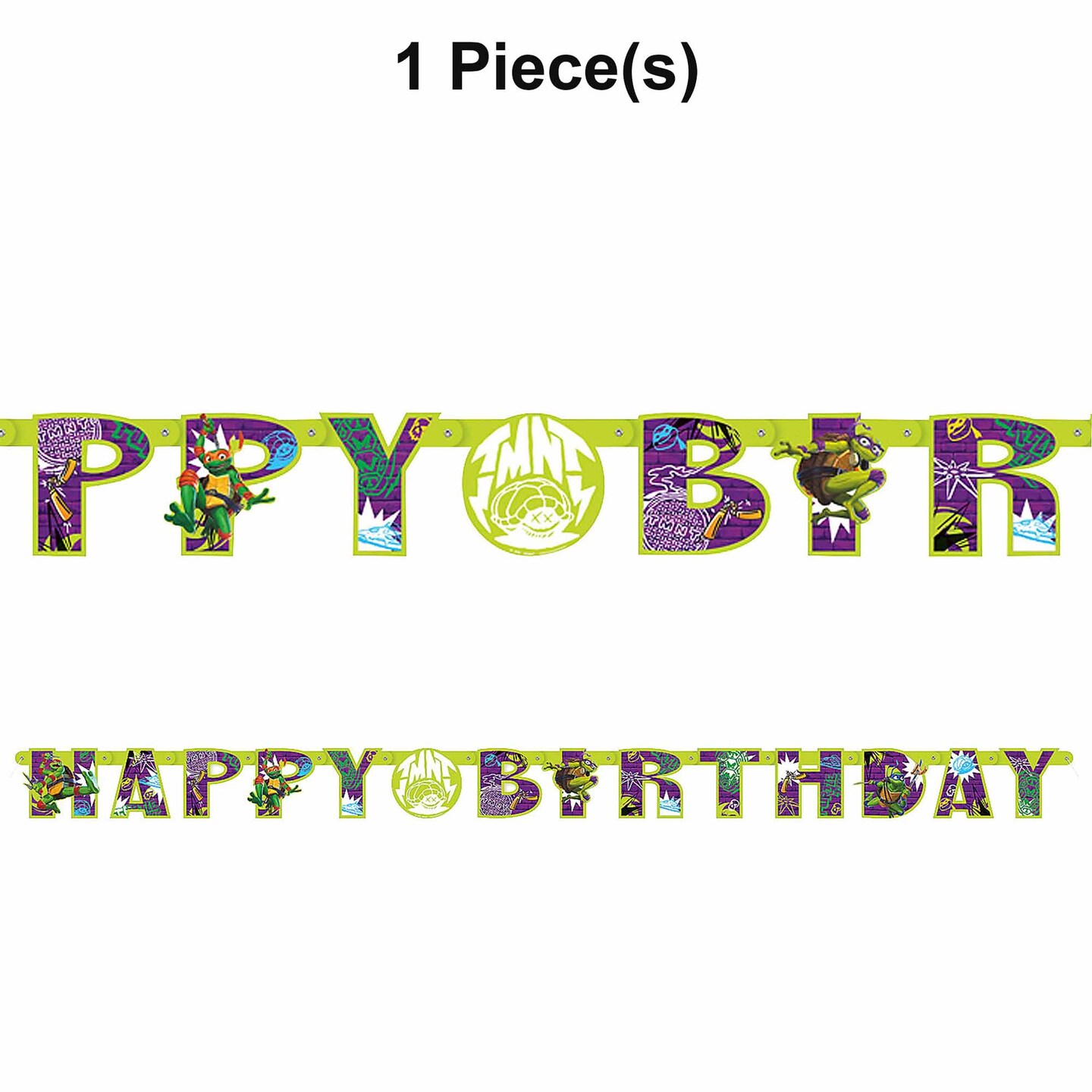 Teenage Mutant Ninja Turtles&#xAE;: Mutant Mayhem Jointed Happy Birthday Cardstock Banner