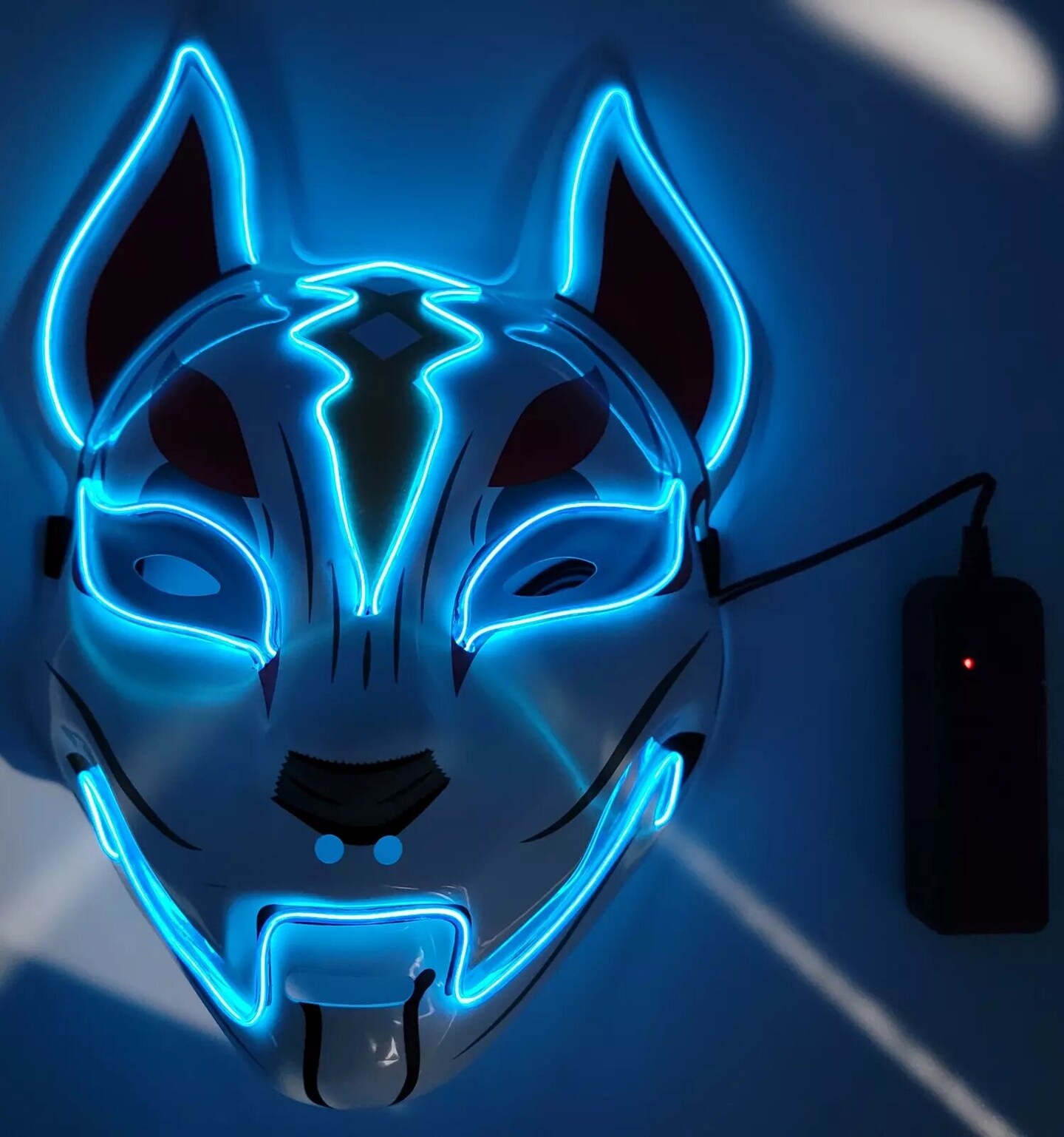 Kitcheniva Halloween Clubbing Light Up Kitsune Fox LED Mask