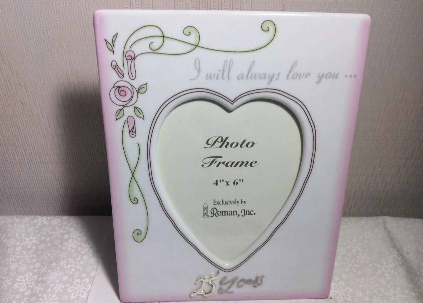 Roman 25 Years Wedding Anniversary Picture Frames - for 4&#x22; x 6&#x22; Photos - 8&#x22; - Club Pack of 24