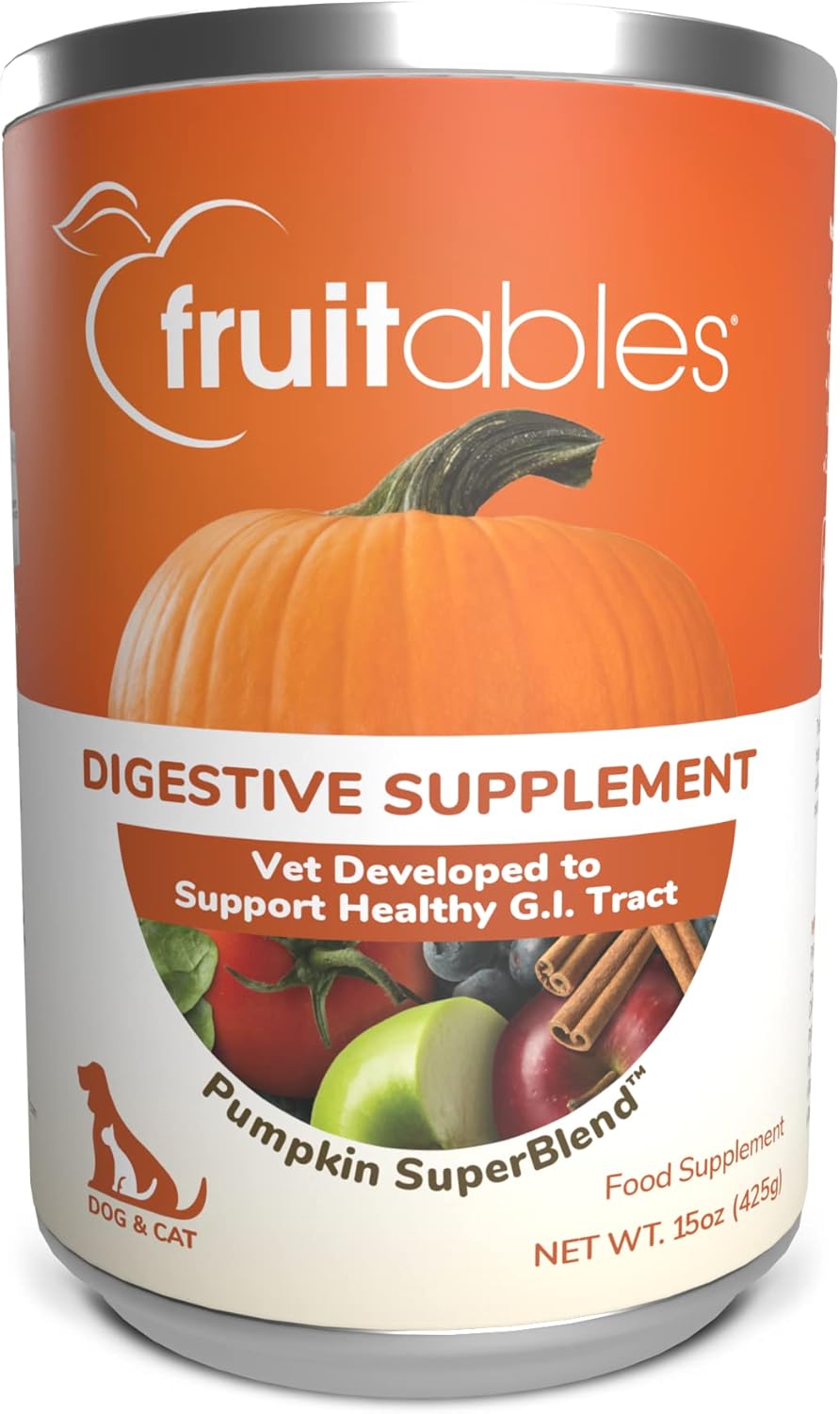 Pumpkin Digestive Supplement - Made With Pumpkin for Dogs Healthy Fiber Supplement for Pet Nutrition (15 ounces)