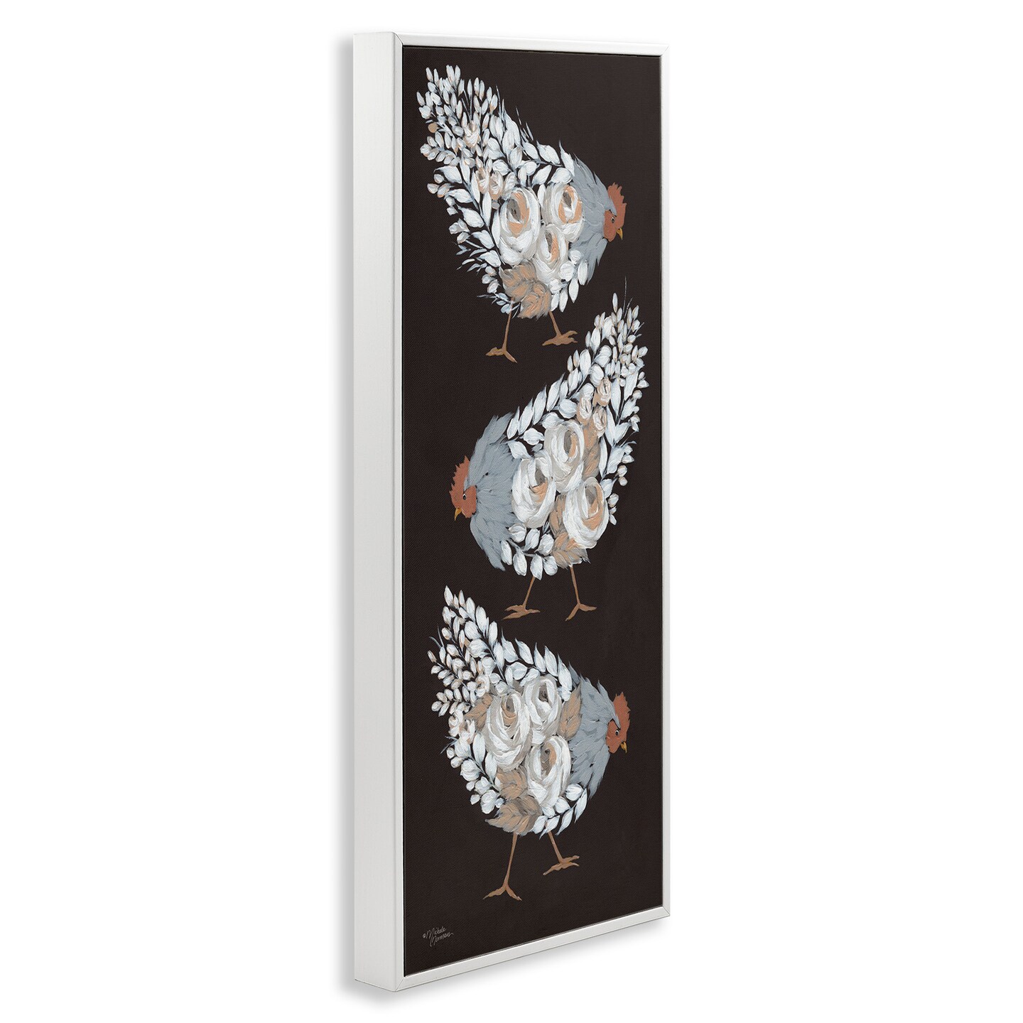 Stupell Industries Abstract Floral Body Hens Framed Giclee Art