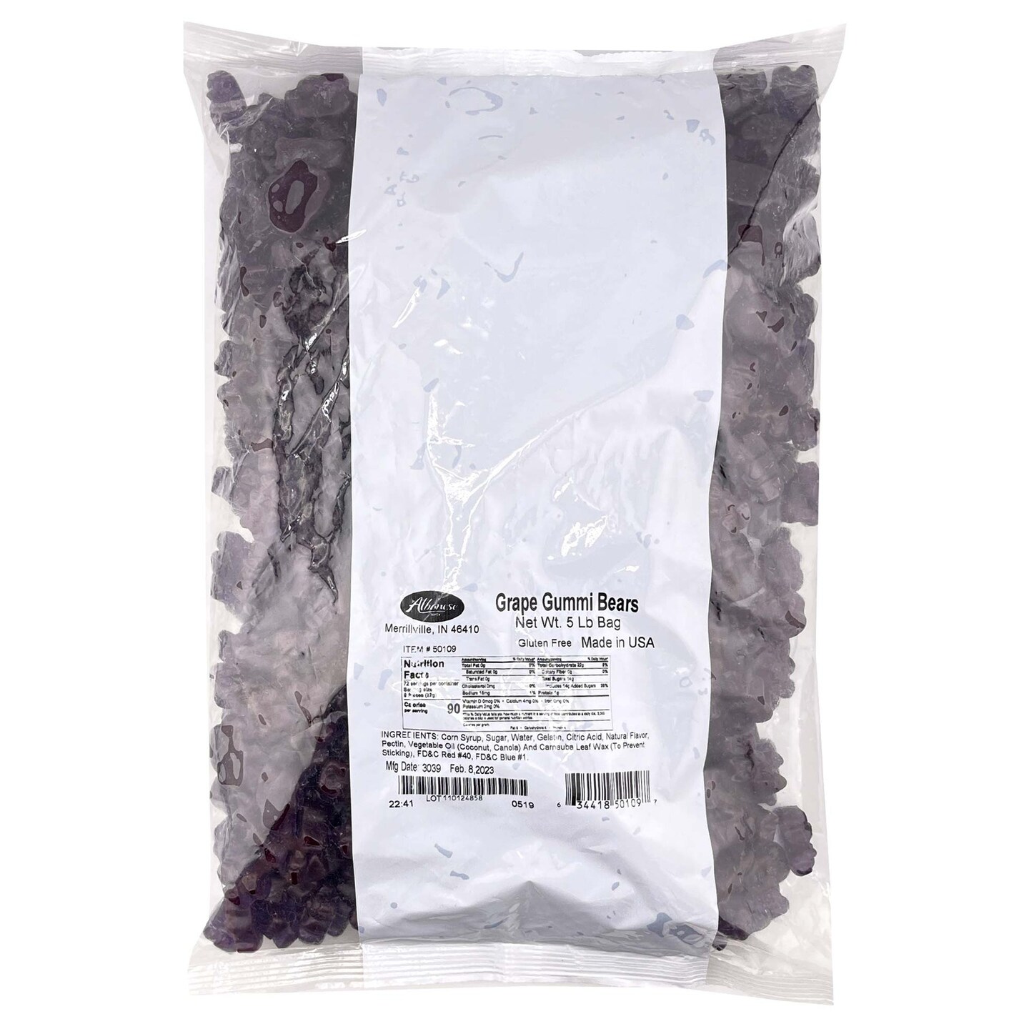 Bulk Alb Grape Gummy Bear 5Lb