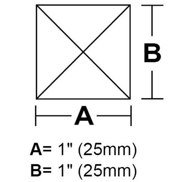 1&#x22;X 1&#x22; Square Peaked Clear Glass Bevel - 5MM Thick
