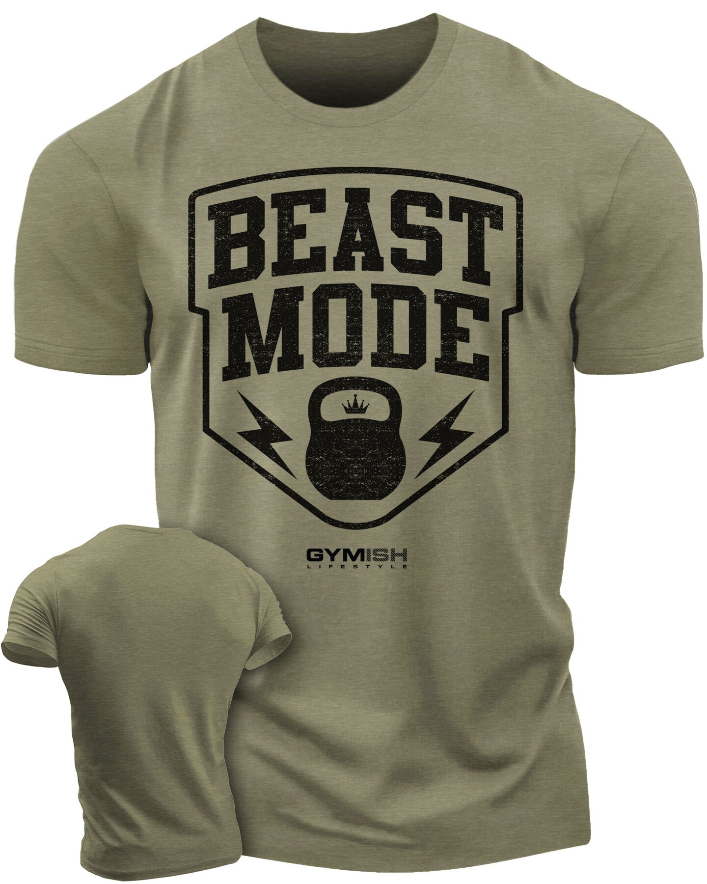 007. Beast Mode Funny Motivational Workout Gym T-Shirt for Men product 4
