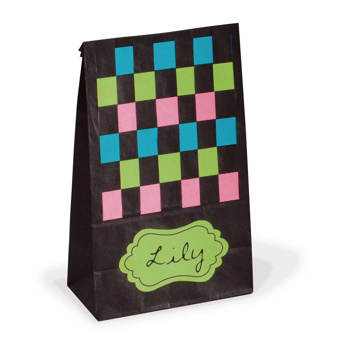Mini Kraft Bag, Assorted Bright Colors, 4-1/8&#x22; x 2-5/8&#x22; x 8&#x22;, 28 Bags