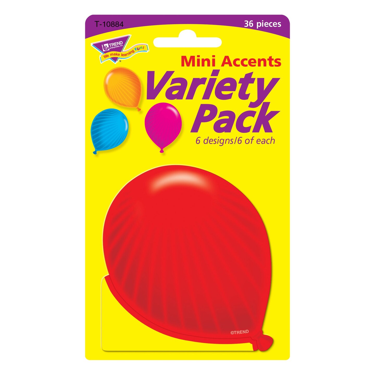 Party Balloons Mini Accents Variety Pack, 36 ct