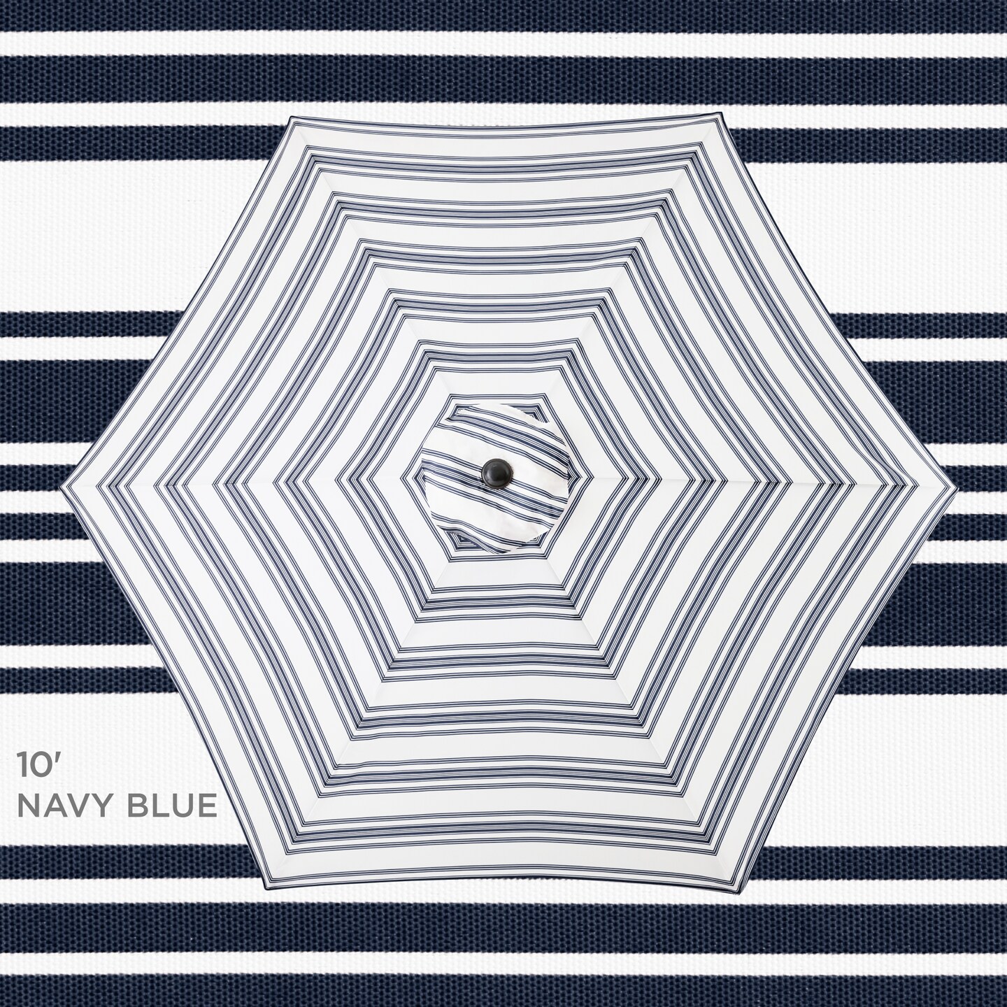 Best Choice Products 10ft Outdoor Steel Striped Market Patio Umbrella w/ Crank, Tilt Push Button, 6 Ribs