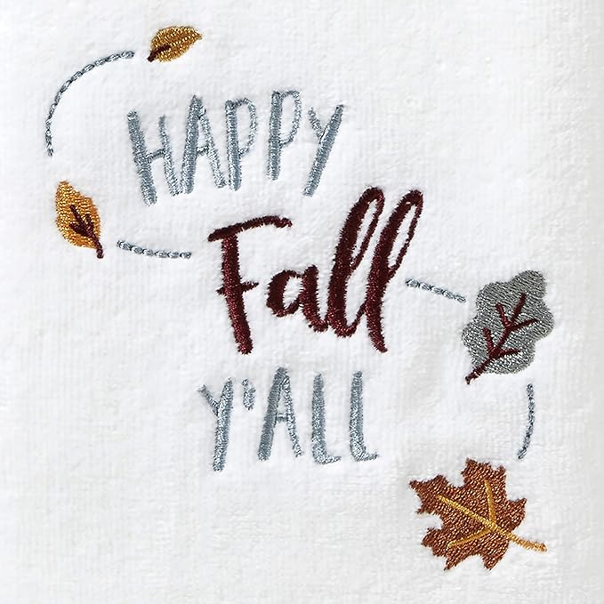 Harvest Happy Fall Yall Hand Towel - White Small
