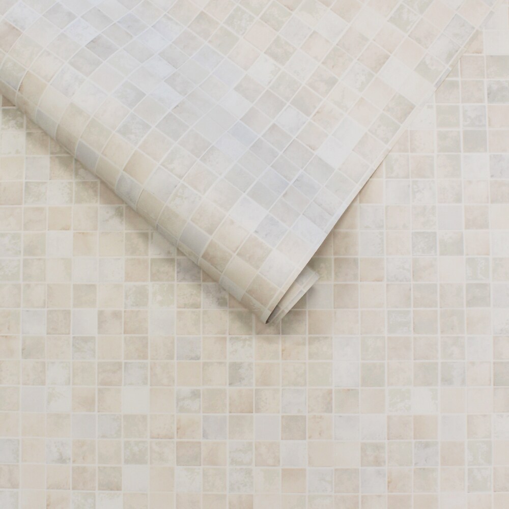 Tempaper Moasic Tile Peel and Stick Wallpaper Neutral