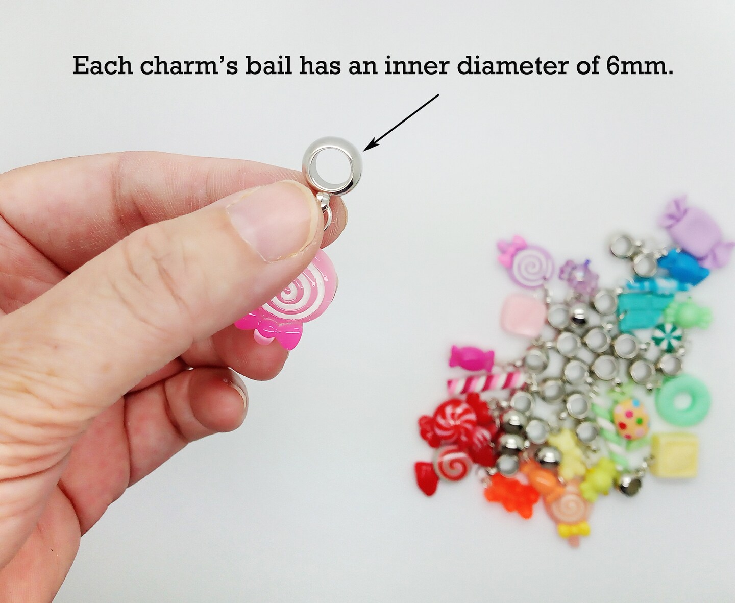 Candy Charms with Bails, Easy to Add Charm Set, 24 pieces, Adorabilities