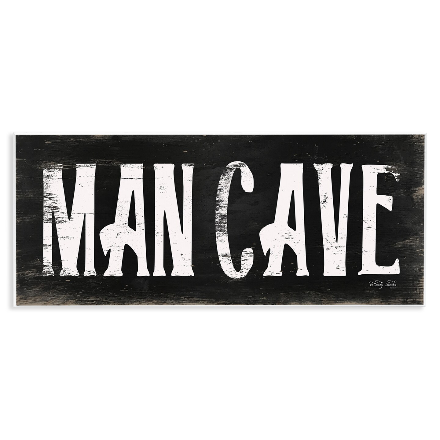 Stupell Industries Man Cave Black And White Wall Plaque Art