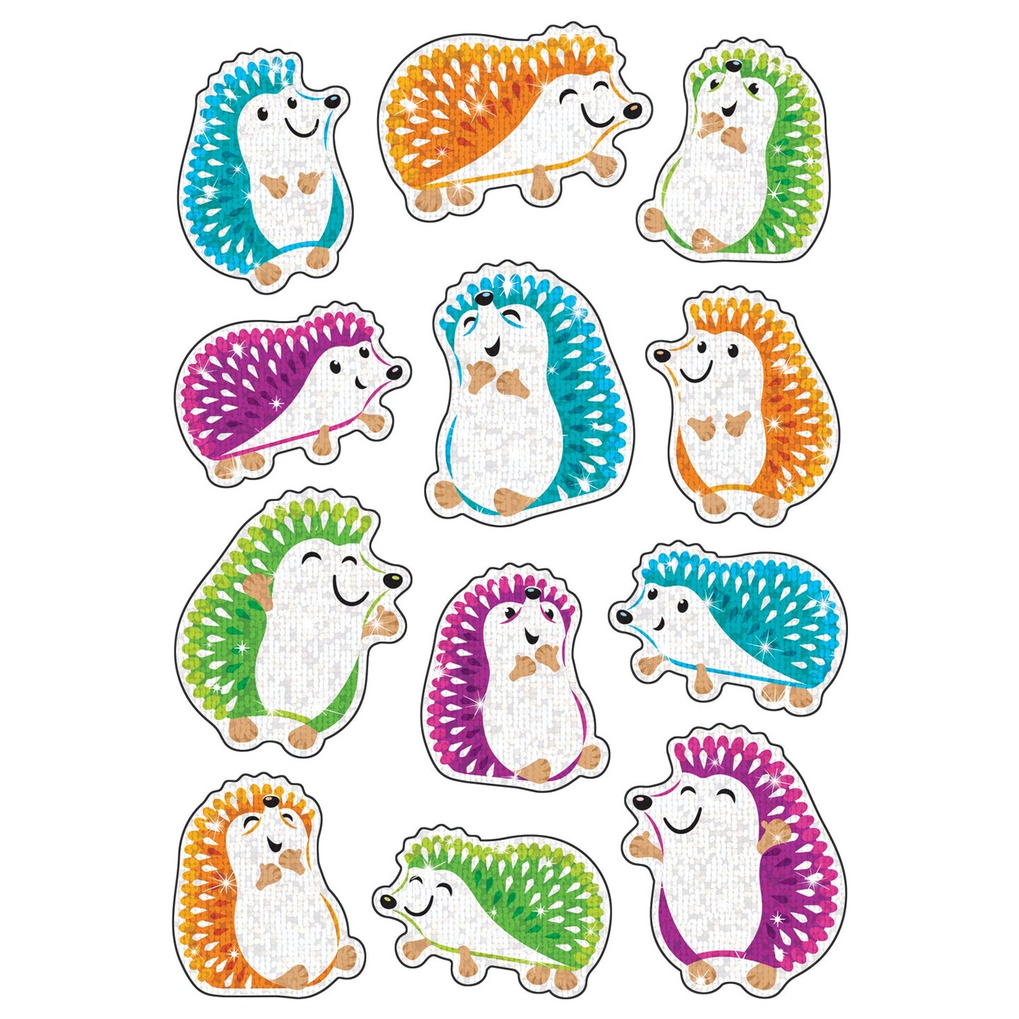 Colorful Hedgehogs Sparkle Stickers&#xAE;, 24 ct