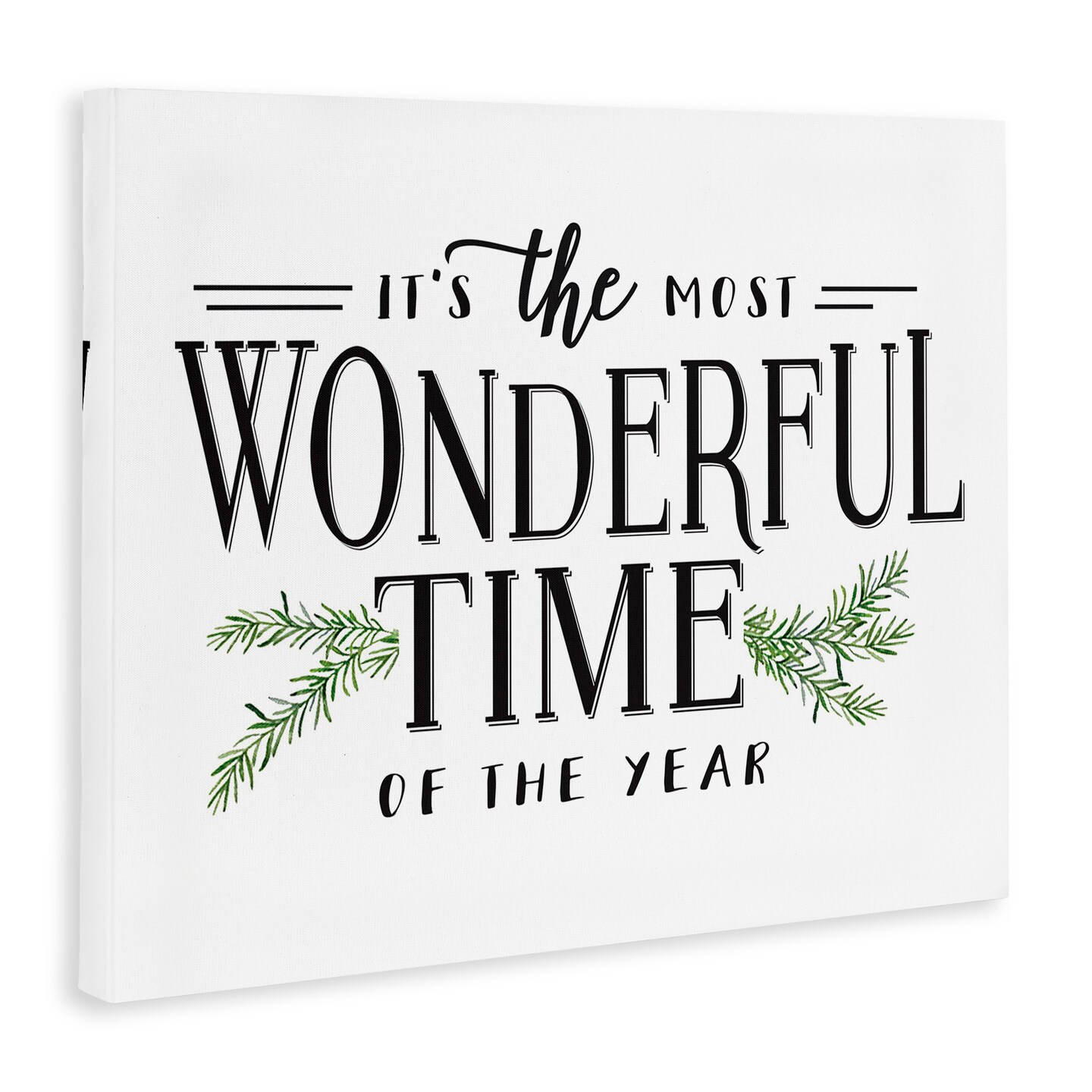 Stupell Industries Classic Vintage Christmas Phrase Canvas Wall Art