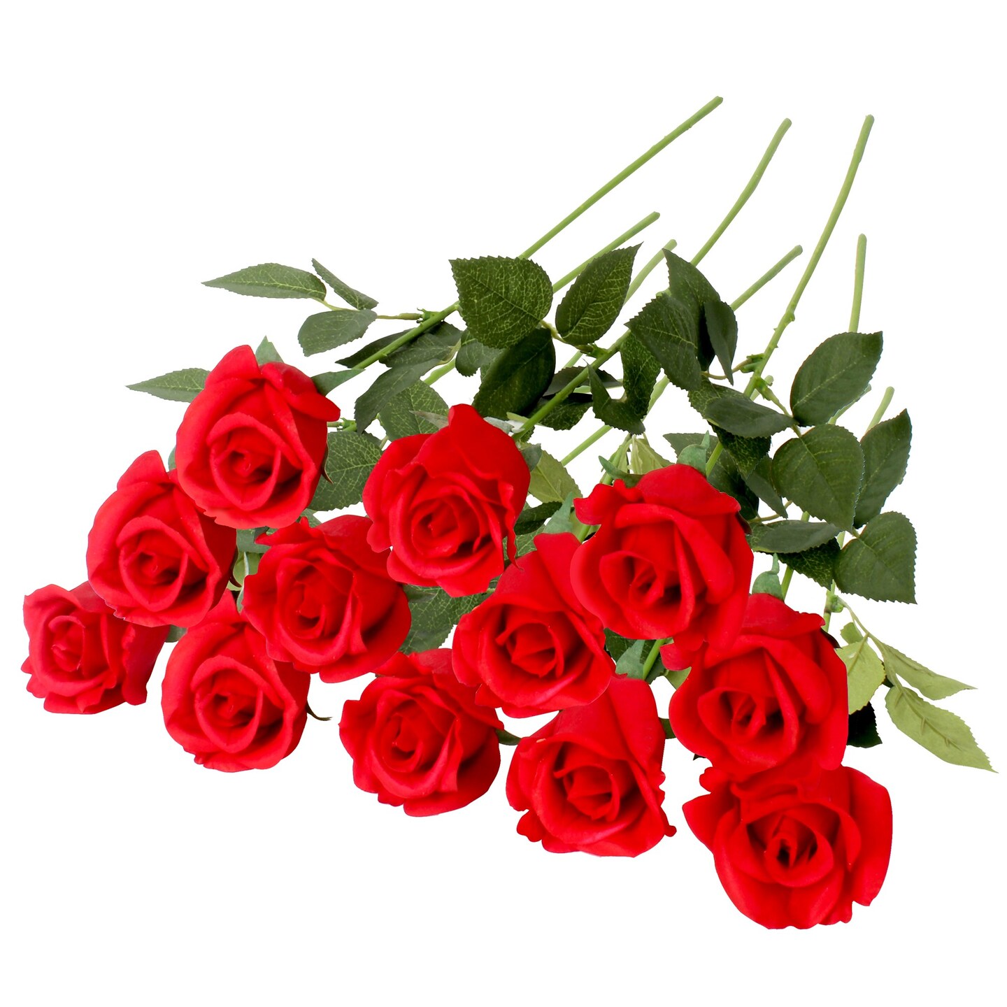 Roses Real-Touch Artificial Flowers 22” Long Stems, 12pcs