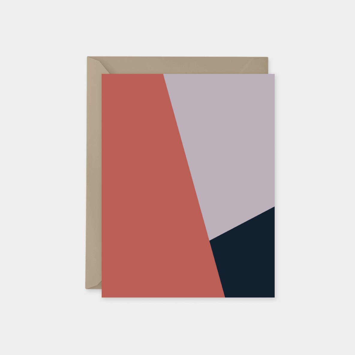 Coral &#x26; Lavender Color Block Card