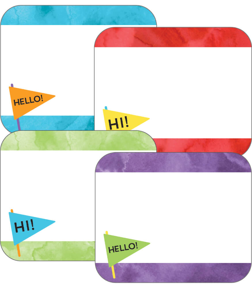 Carson Dellosa Celebrate Learning 40pc Name Tags, Colorful Back to School Stickers, Name Tag Stickers for Desk Name Tags, Name Labels, Locker Decor, Tags for Labeling Cubbies and Classroom Supplies