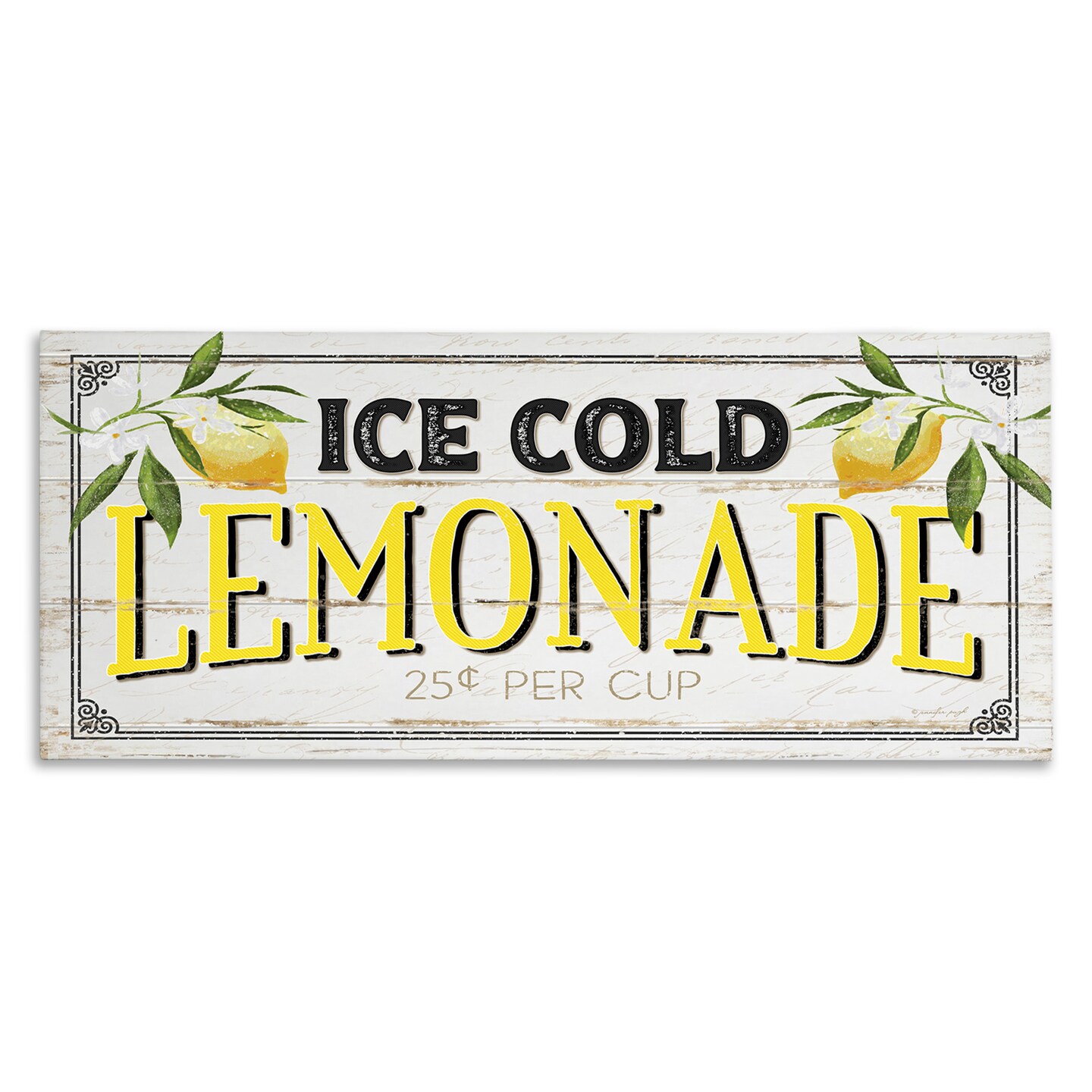 Stupell Industries Vintage Lemonade Stand Sign Canvas Wall Art