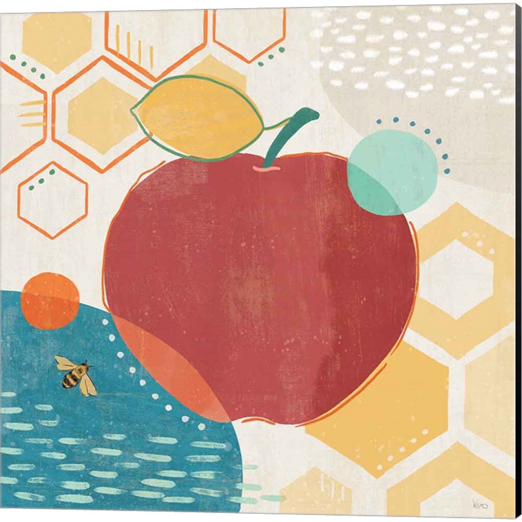 Fruit Frenzy A by Veronique Charron 14" x 14" Canvas Wall Art (Set of 2)