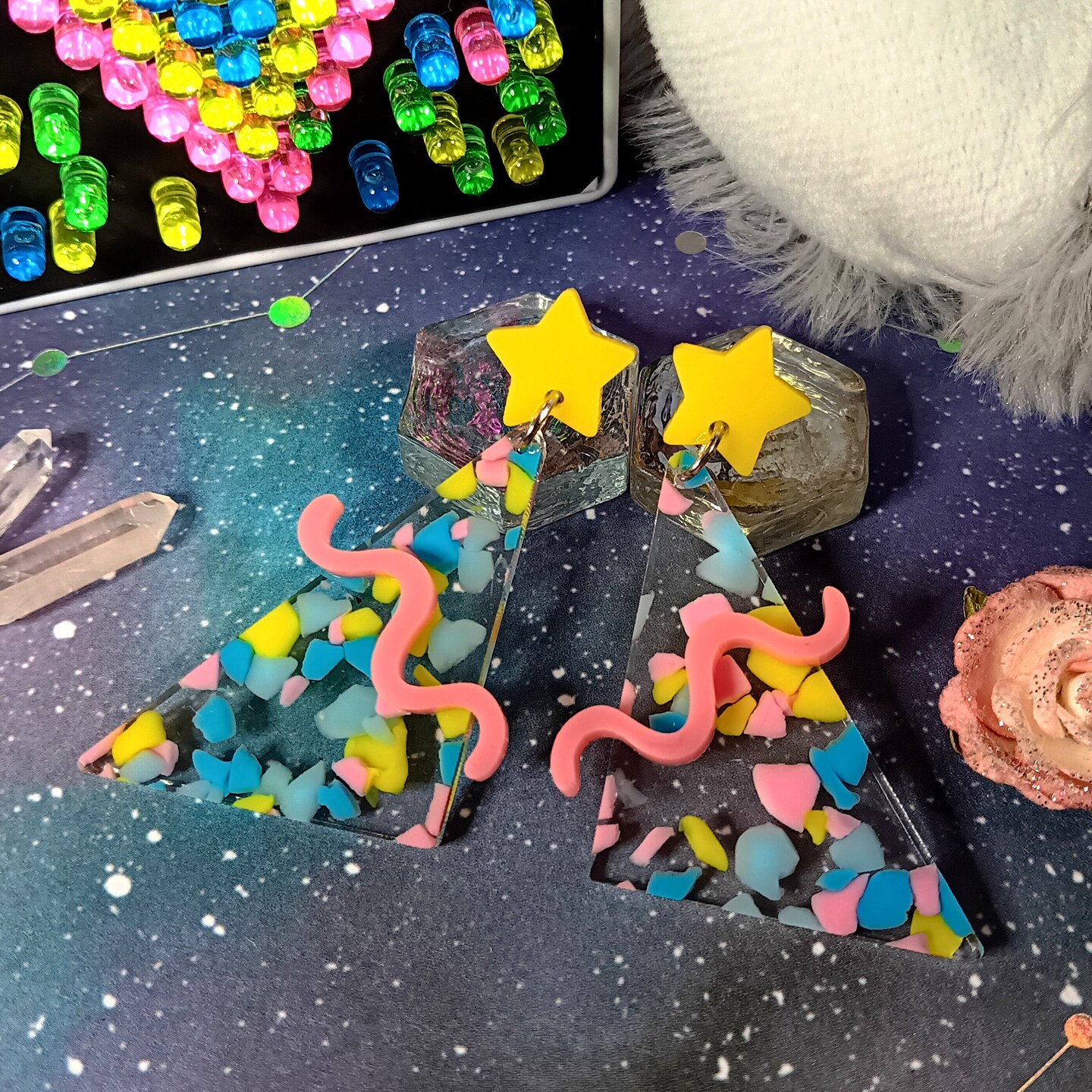 Totally 80s Memphis Style Geometric Squiggle Star Nickel