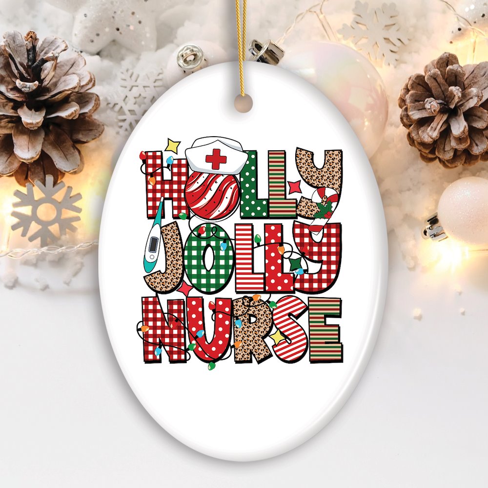 Santa&#x27;s Favorite Nurse Christmas Ornament Bundle Set of Four