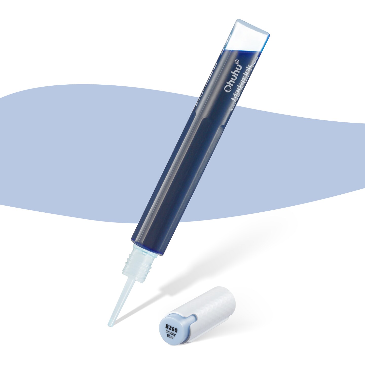 Ohuhu Ink - B260 Smoky Blue/ B291 - Refill Ink for Ohuhu Alcohol Markers - Honolulu, Honolulu B, Oahu, Kaala, and Molokai Series, 16ML