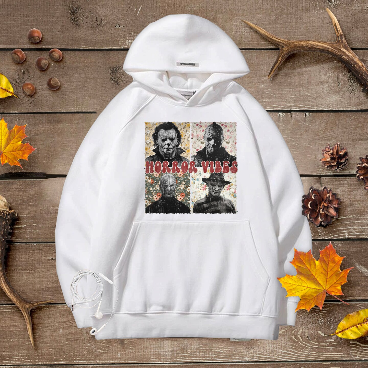 Horror Vibes Hoodie Halloween Horror Hoodie Horror Characters Halloween Hoodie Scary Movie Hoodie Horror Movie Hoodie MakerPlace by Michaels