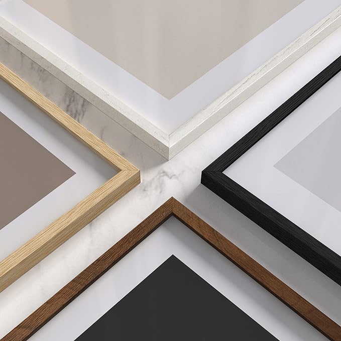 12&#x22;x16&#x22; Beige Oak Wood Frames -12x16 Poster Frames Frame for Wall Art, Frame for Poster, 12 x 16 Frame Wood, Art Frames 12x16, and Wood Poster Sized Frame to Fit 12x16 Picture