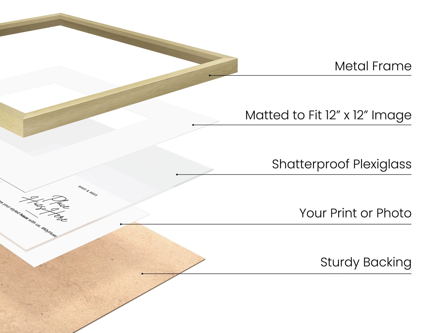 Haus and Hues Aluminum Metal Picture Frames