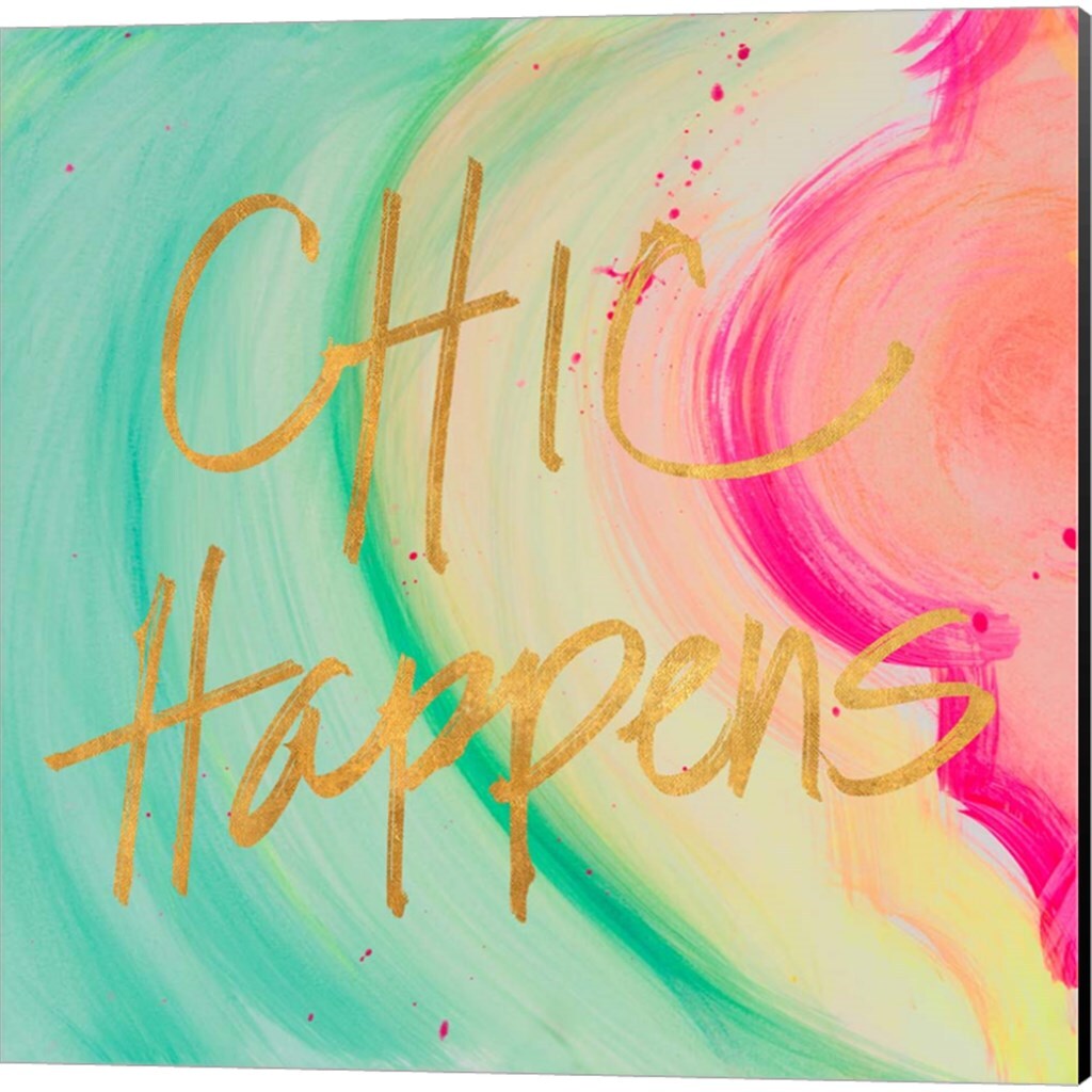 Chic Glitter by Nola James 14&#x22; x 14&#x22; Canvas Wall Art (Set of 2)