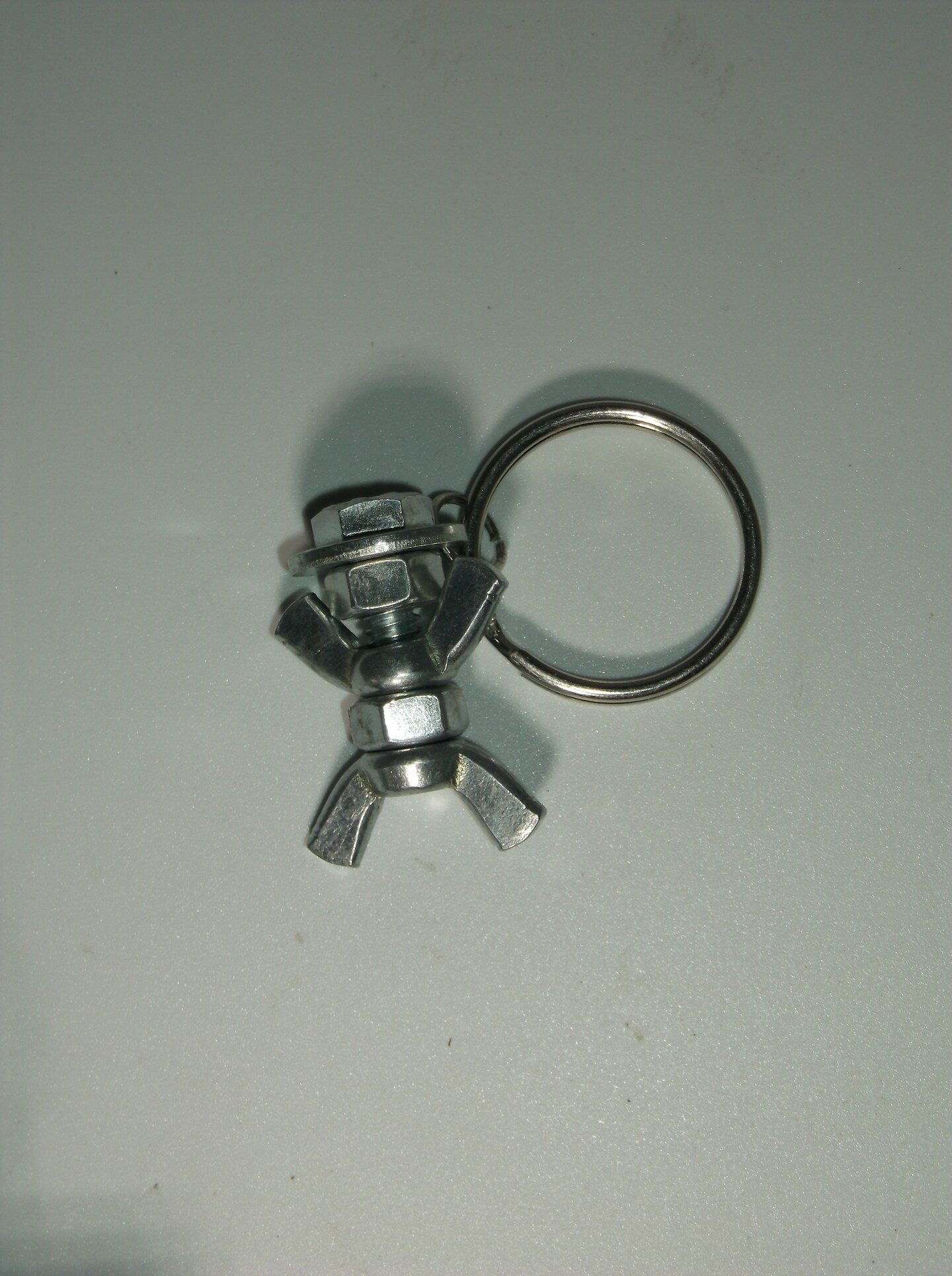 Miniature Man Key Chain, Tiny Person Nut and Bolt Key Chain, Recycled ...