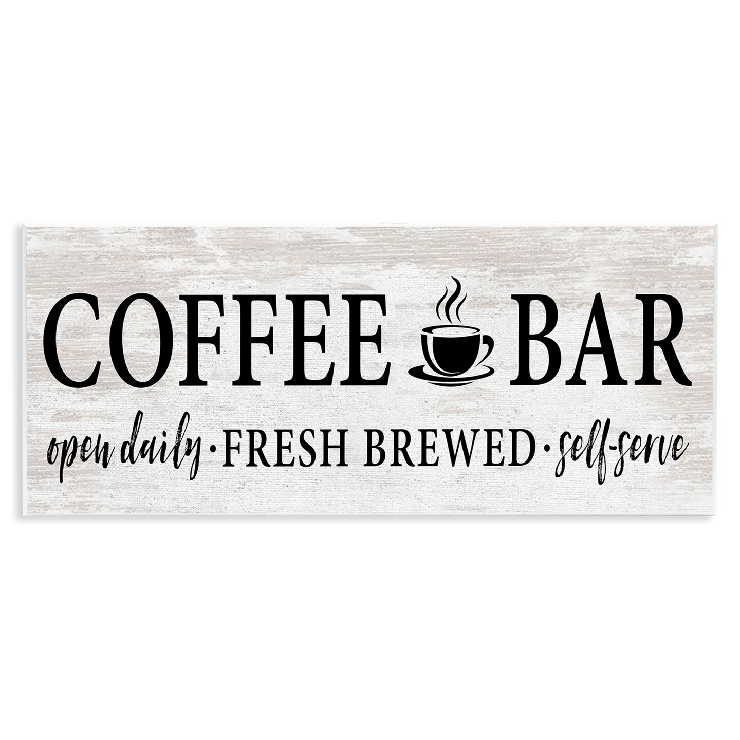 Stupell Industries Coffee Bar Cafe Rustic Sign Wall Plaque Art