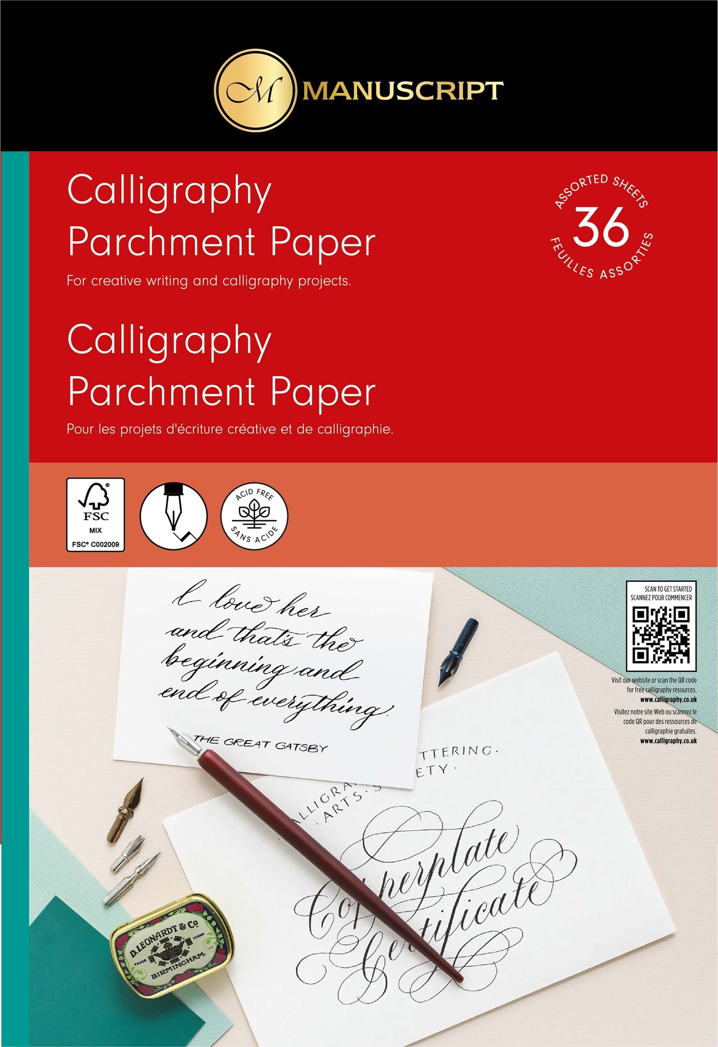 Manuscript Parchment Paper 90gms-36 Sheets