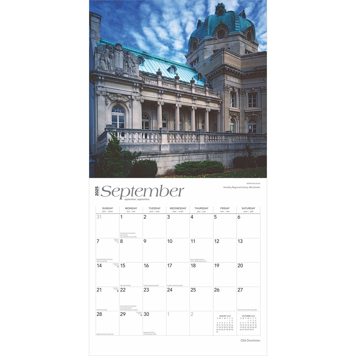 Old Dominion | Virginia Places | 2025 12 x 24 Inch Monthly Square Wall Calendar | Plastic-Free | BrownTrout | USA Appalachian Mountains Monticello Southwest State Nature