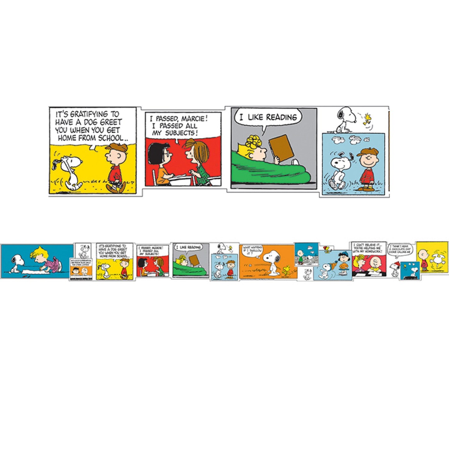 Peanuts&#xAE; Comic Blocks Extra Wide Die Cut Deco Trim&#xAE;, 37 Feet