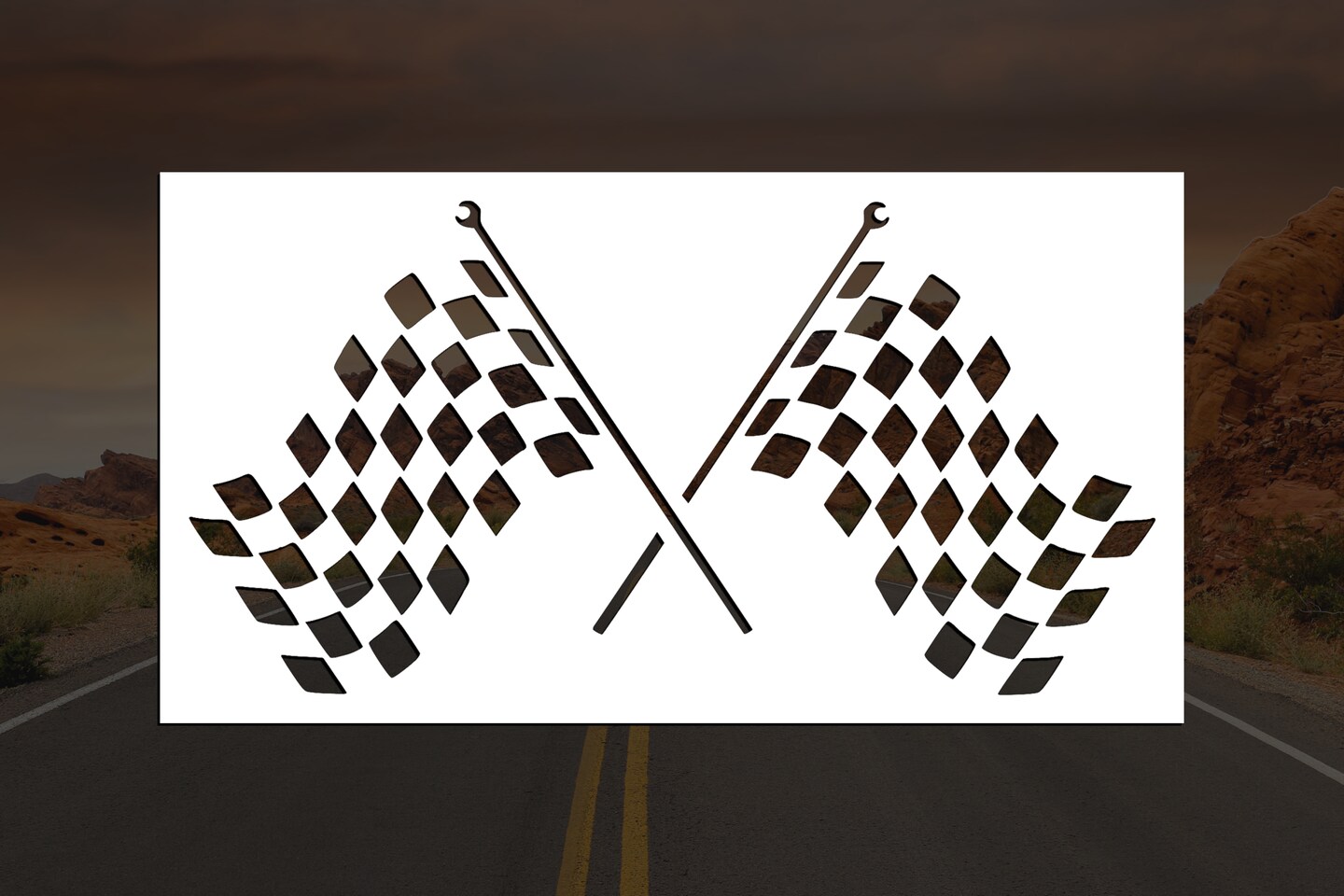 Racing Flags Reusable Stencil (Many Sizes) | MakerPlace by Michaels