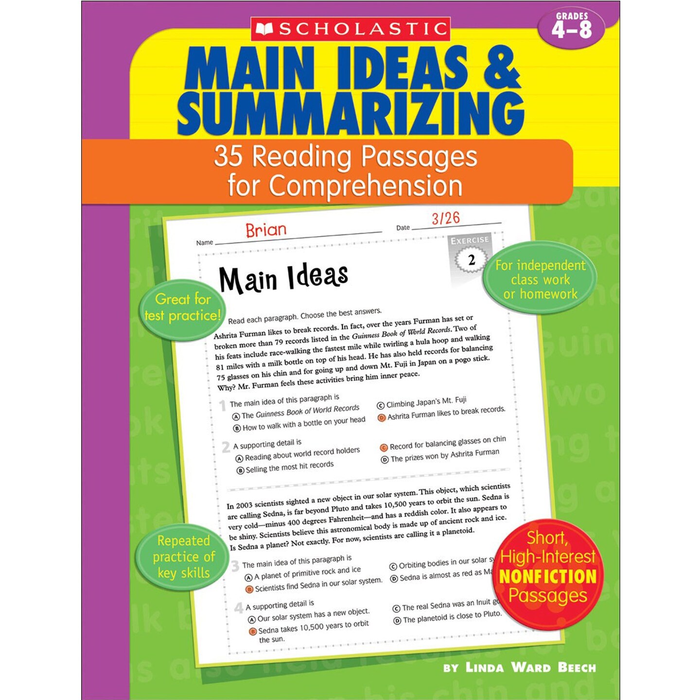 35 Reading Passages for Comprehension: Main Ideas &#x26; Summarizing