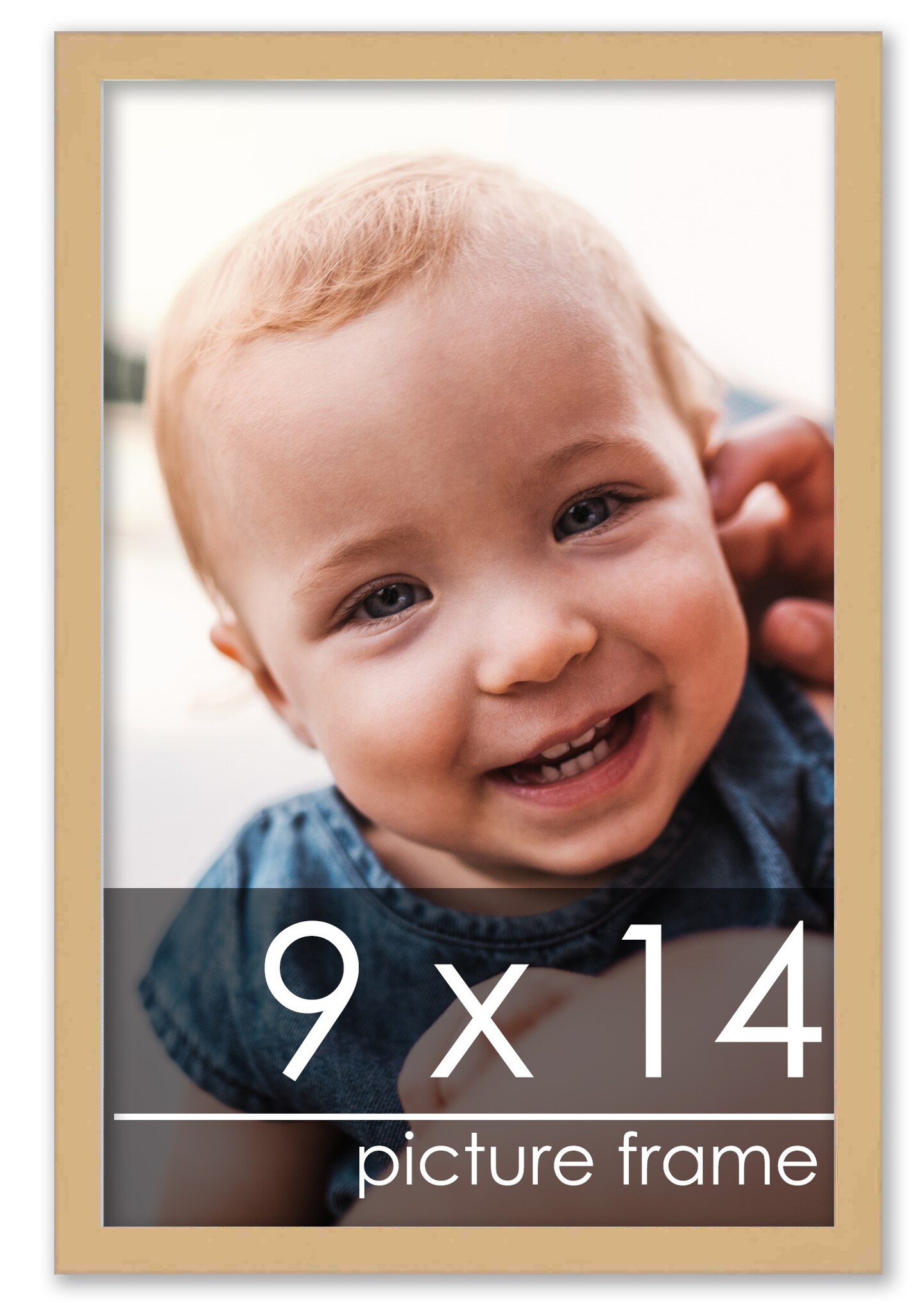9x14 Solid Wood Picture Frame with UV-Resistant Acrylic & Acid-Free Backing, Available in 6 Finishes: Matte Black, Matte White, Metallic Bronze, Silver, Natural Wood Grain & Mahogany