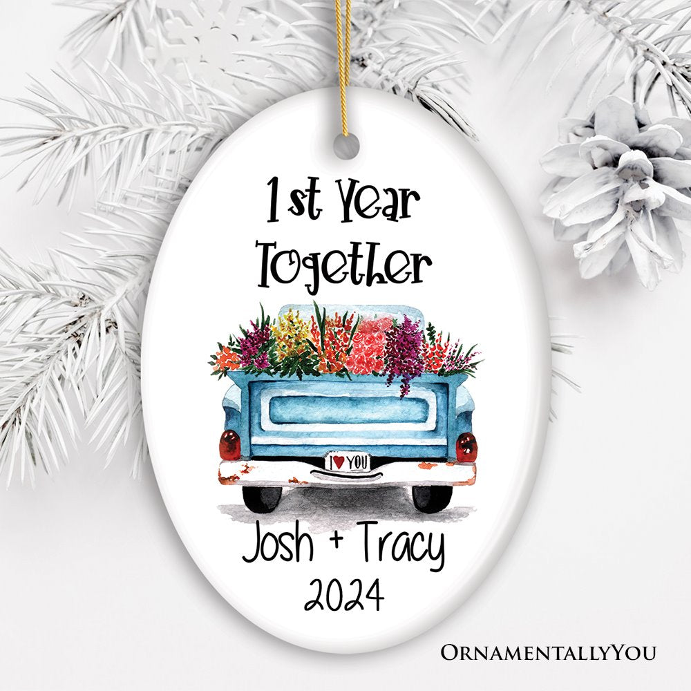 New Couple First Year Together Ornament