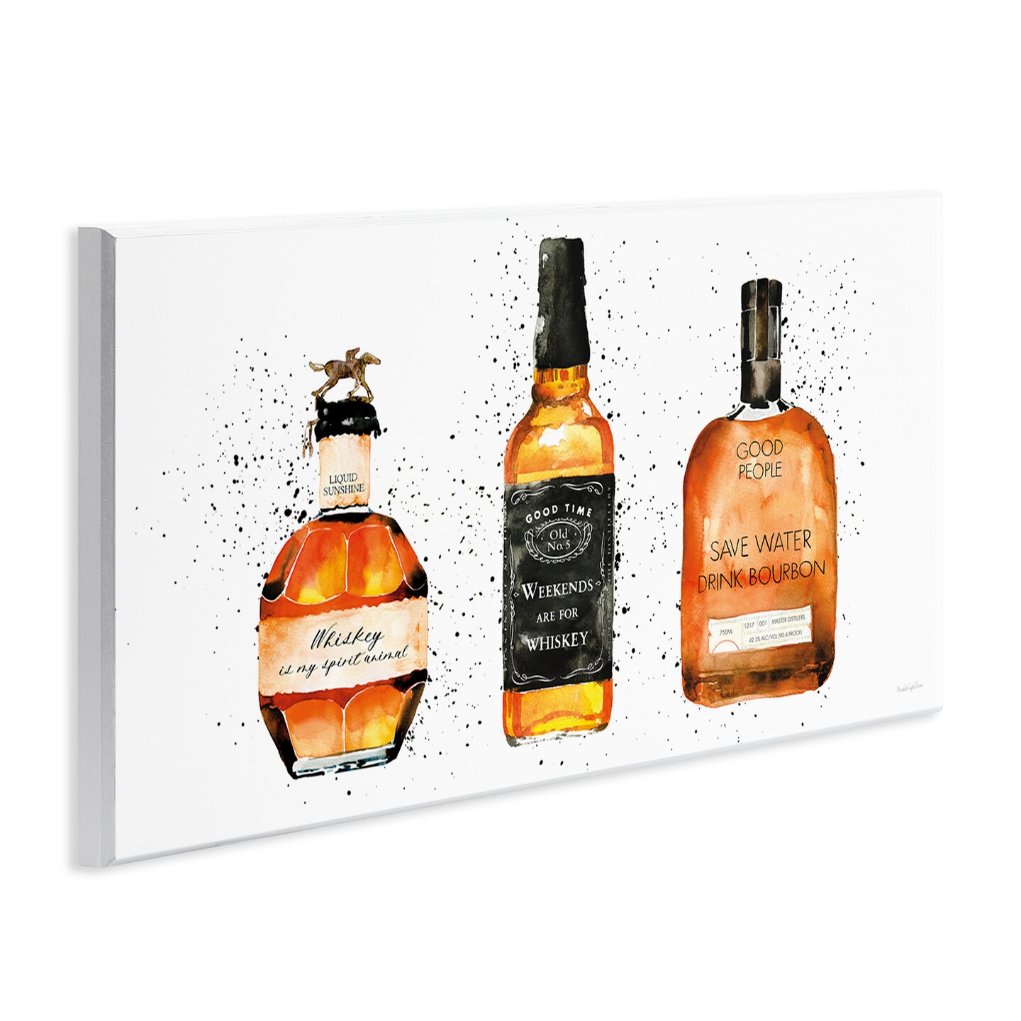 Stupell Industries Funny Phrases Whiskey Bottles Wall Plaque Art