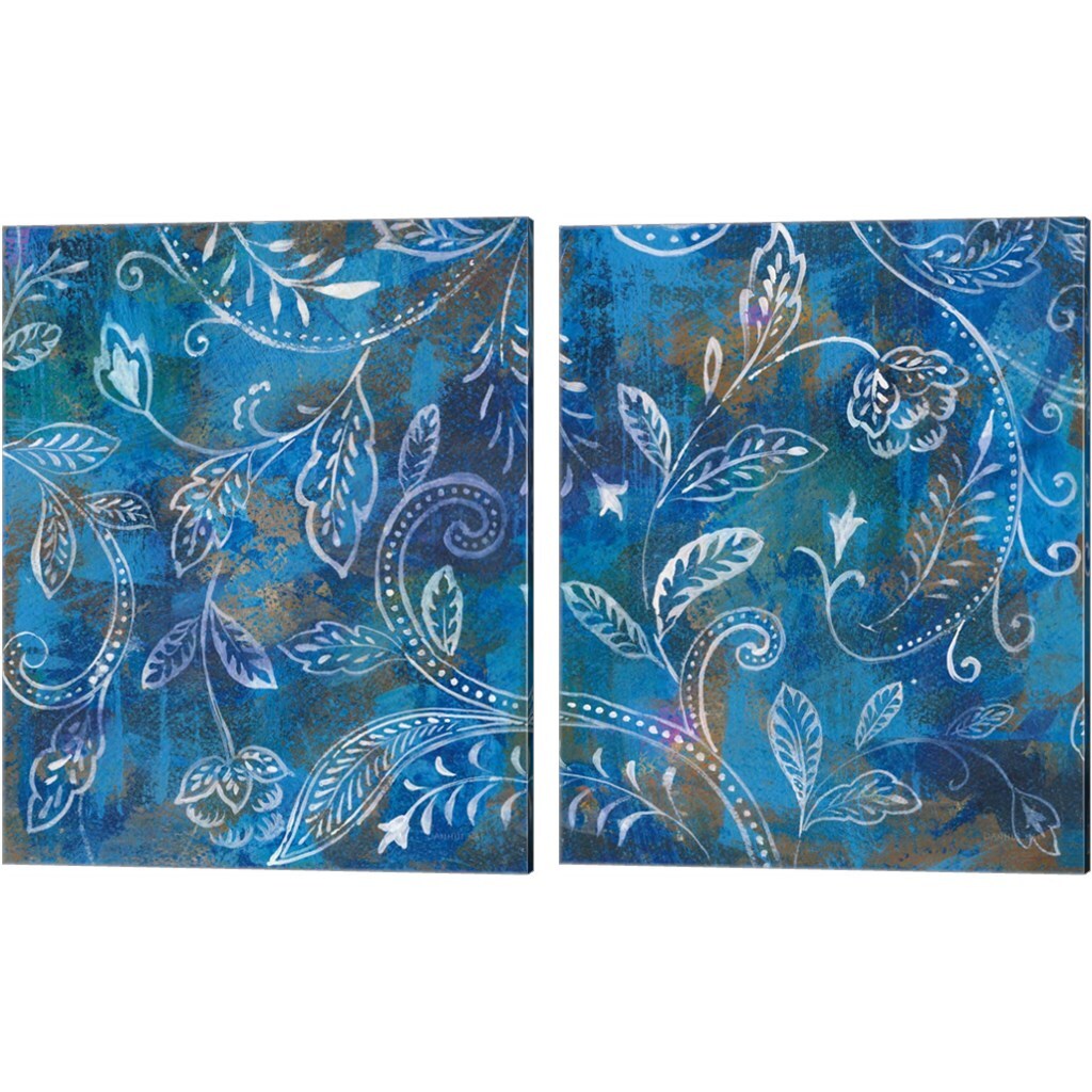 Exotic Elegance Diptych by Danhui Nai 12" x 15" Canvas Wall Art (Set of 2)