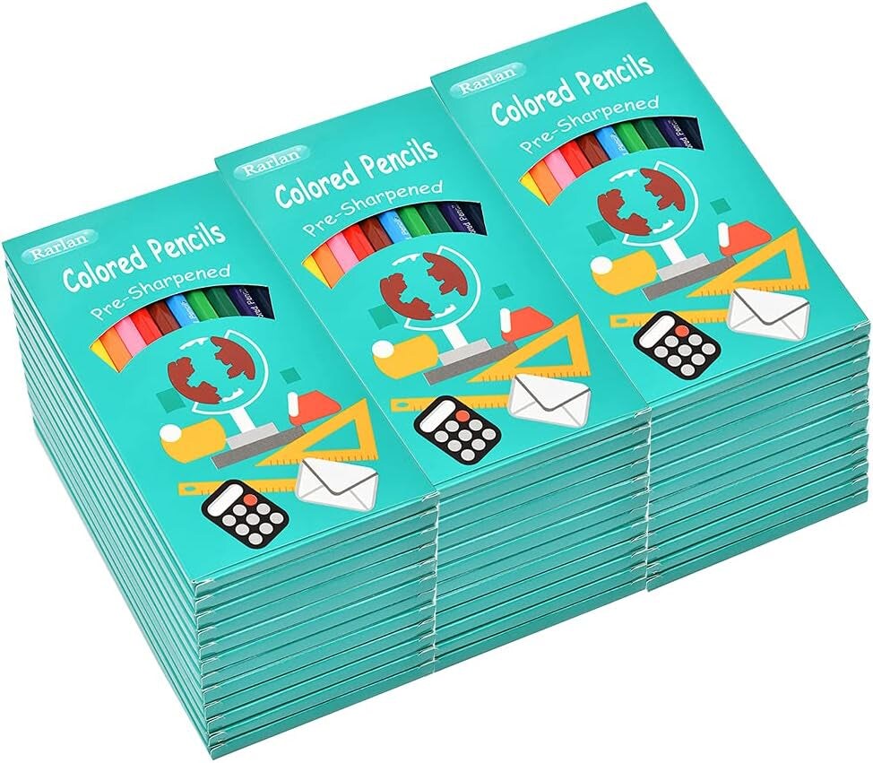 Colored Pencils Bulk, Pre-Sharpened Colored Pencils for Kids, 12 Assorted Colors, Pack of 36, Coloring Pencils 432 Count