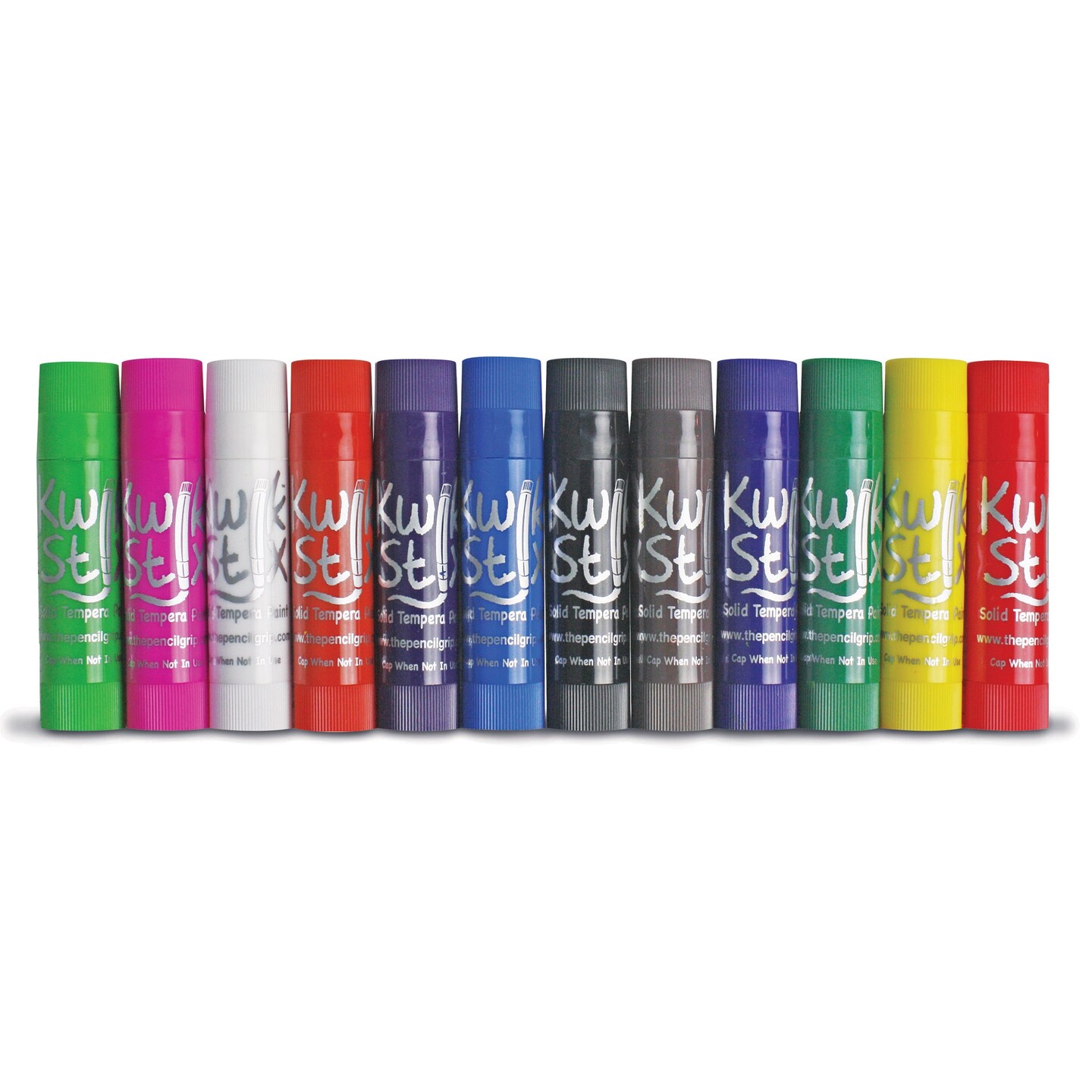 Solid Tempera Paint Stick, 12 Primary Colors