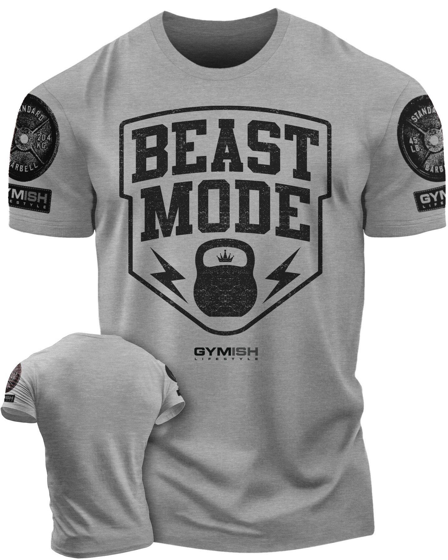 007. Beast Mode Funny Motivational Workout Gym T-Shirt for Men product 2